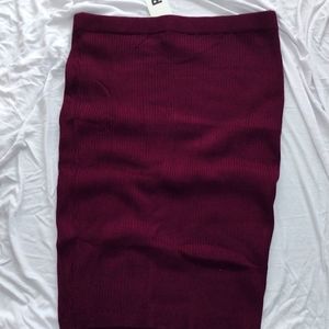 Midi Skirt in Oxblood